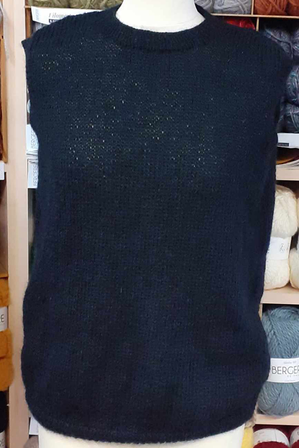 débardeur noir en Flocon Taille S
